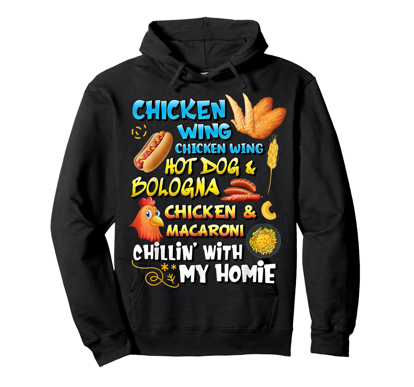 Chicken Wing Chicken Wing Hot Dog and Bologna Shirt Toddlers T-Shirt