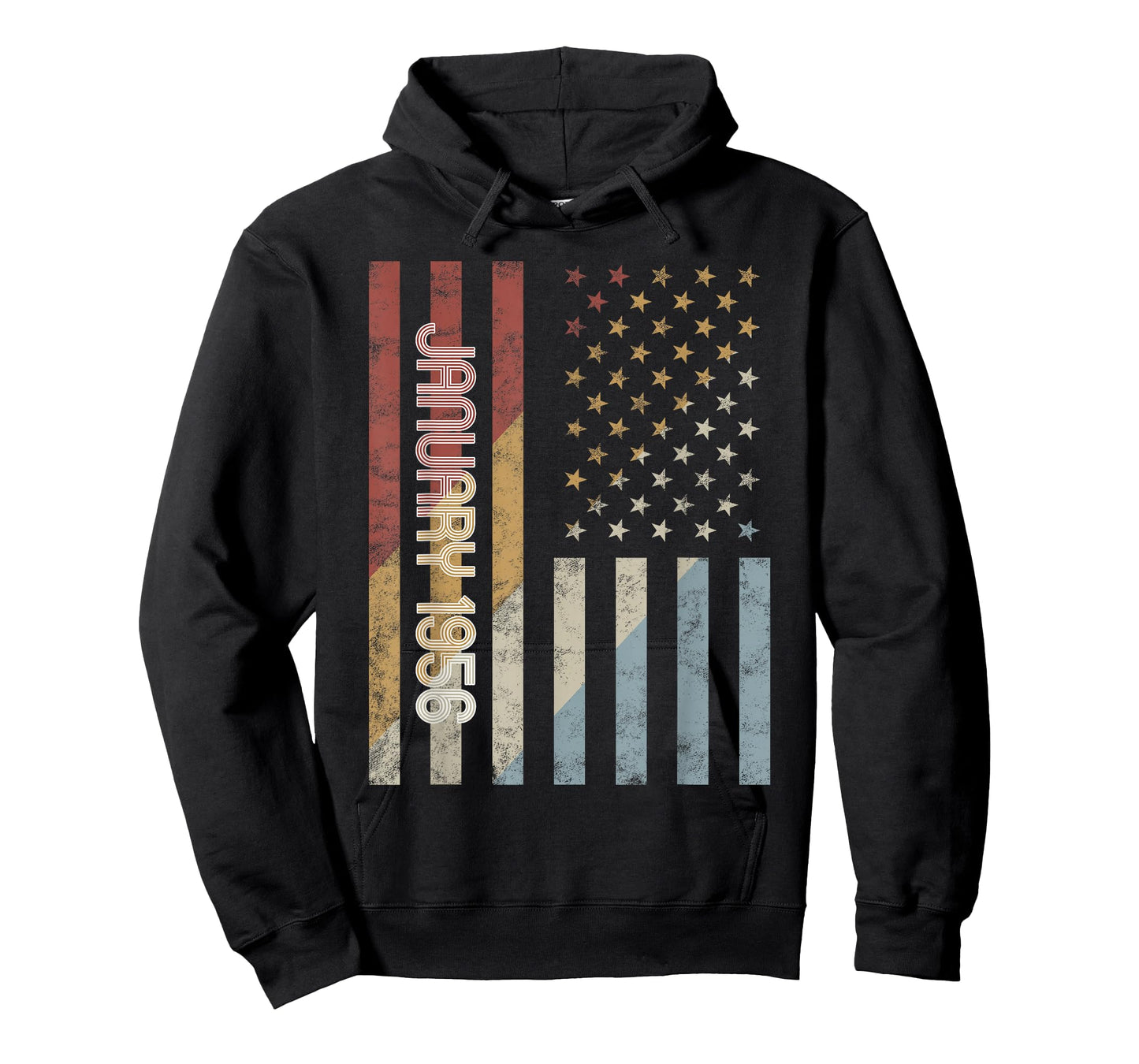 American Flag January 1956 Birthday Gift Retro USA T-Shirt