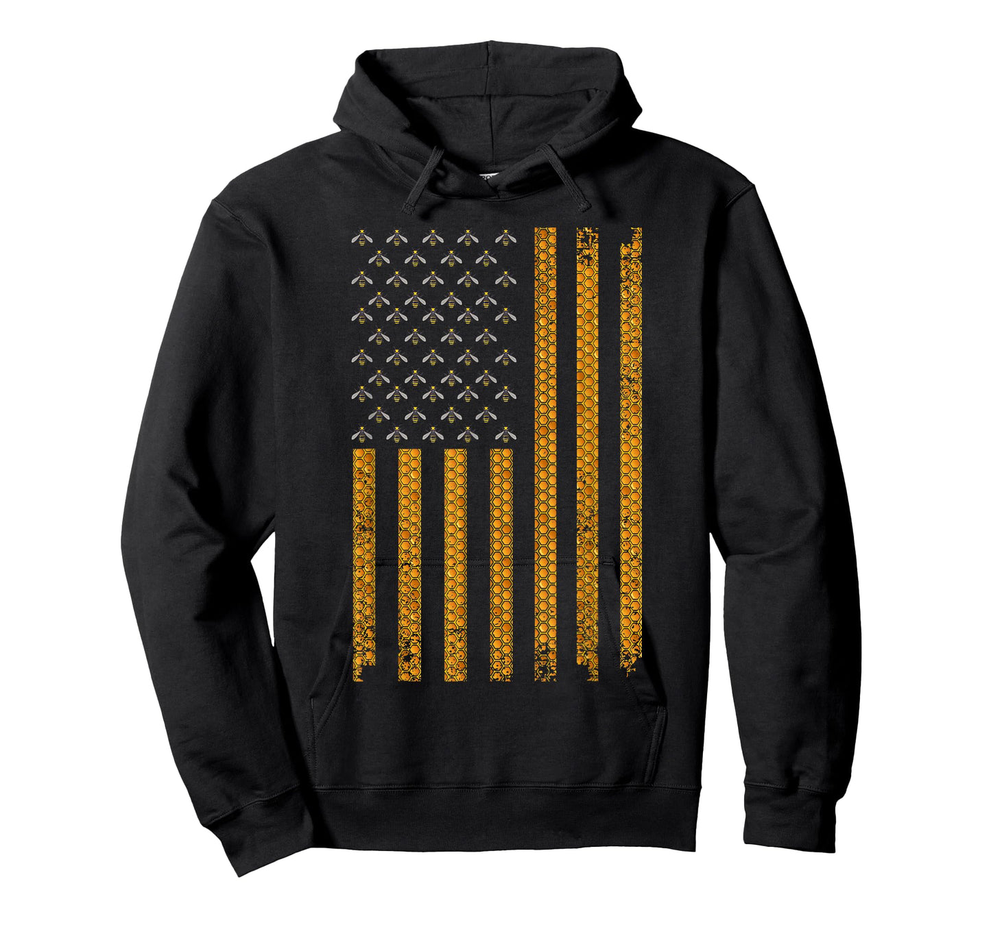 Cool Bee Keeper Art For Men Women US Flag Honey Beekeeping T-Shirt