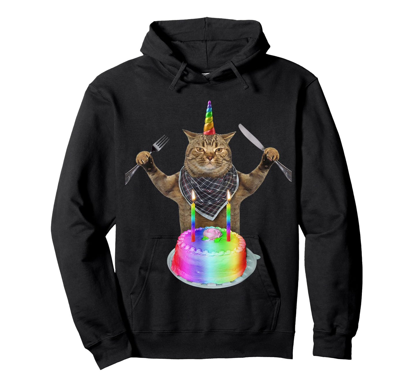 Funny cat Unicorn with a Birthday Cake T-Shirt