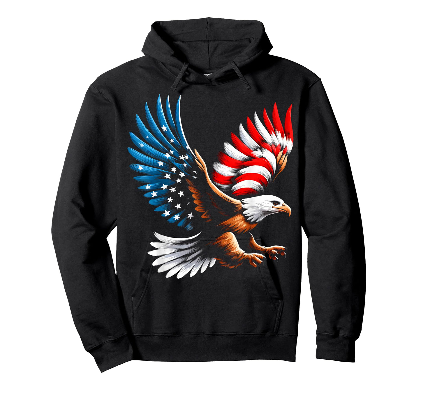 Bald Eagle & Patriotic American Flag 4th of July Women Girls Kids Men T-Shirt