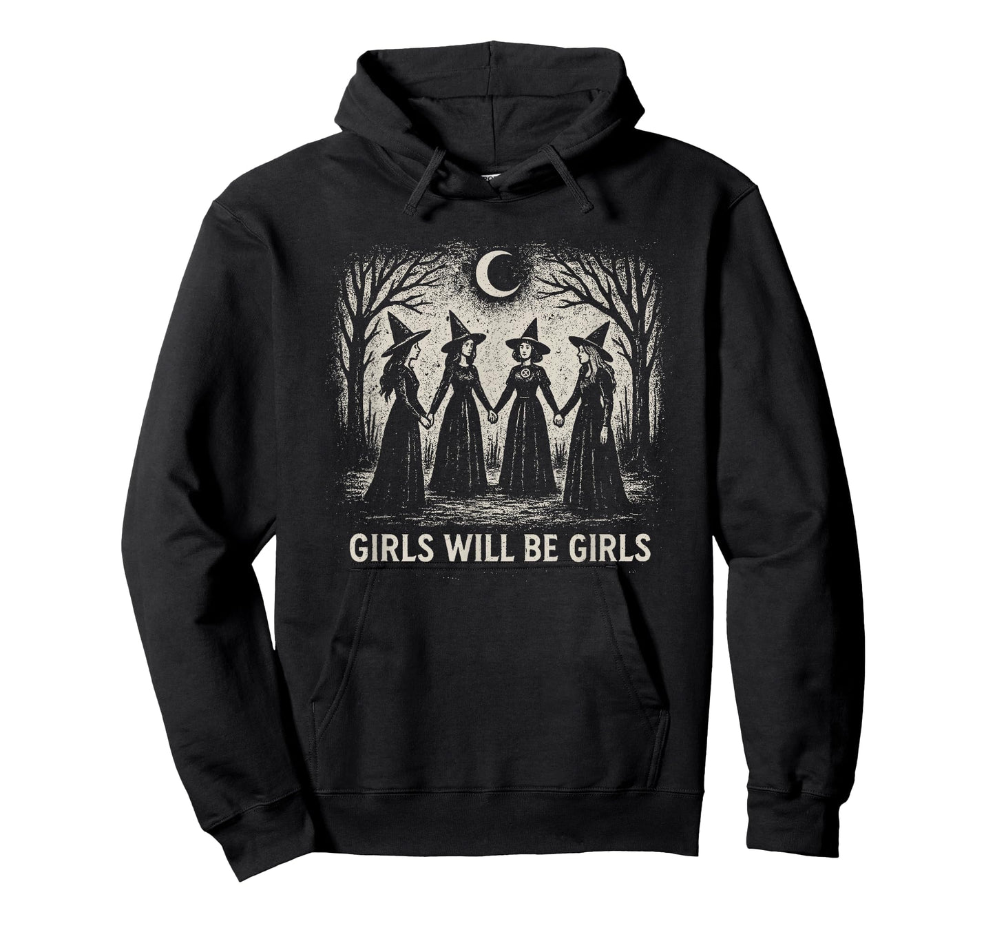 Girl Will Be Girls Witch Witchy Spooky Season Halloween T-Shirt