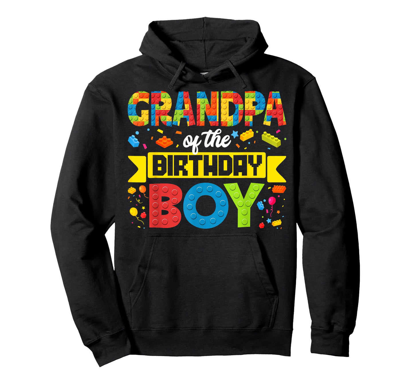 Grandpa Of The Birthday Boy Master Builder Building Blocks T-Shirt
