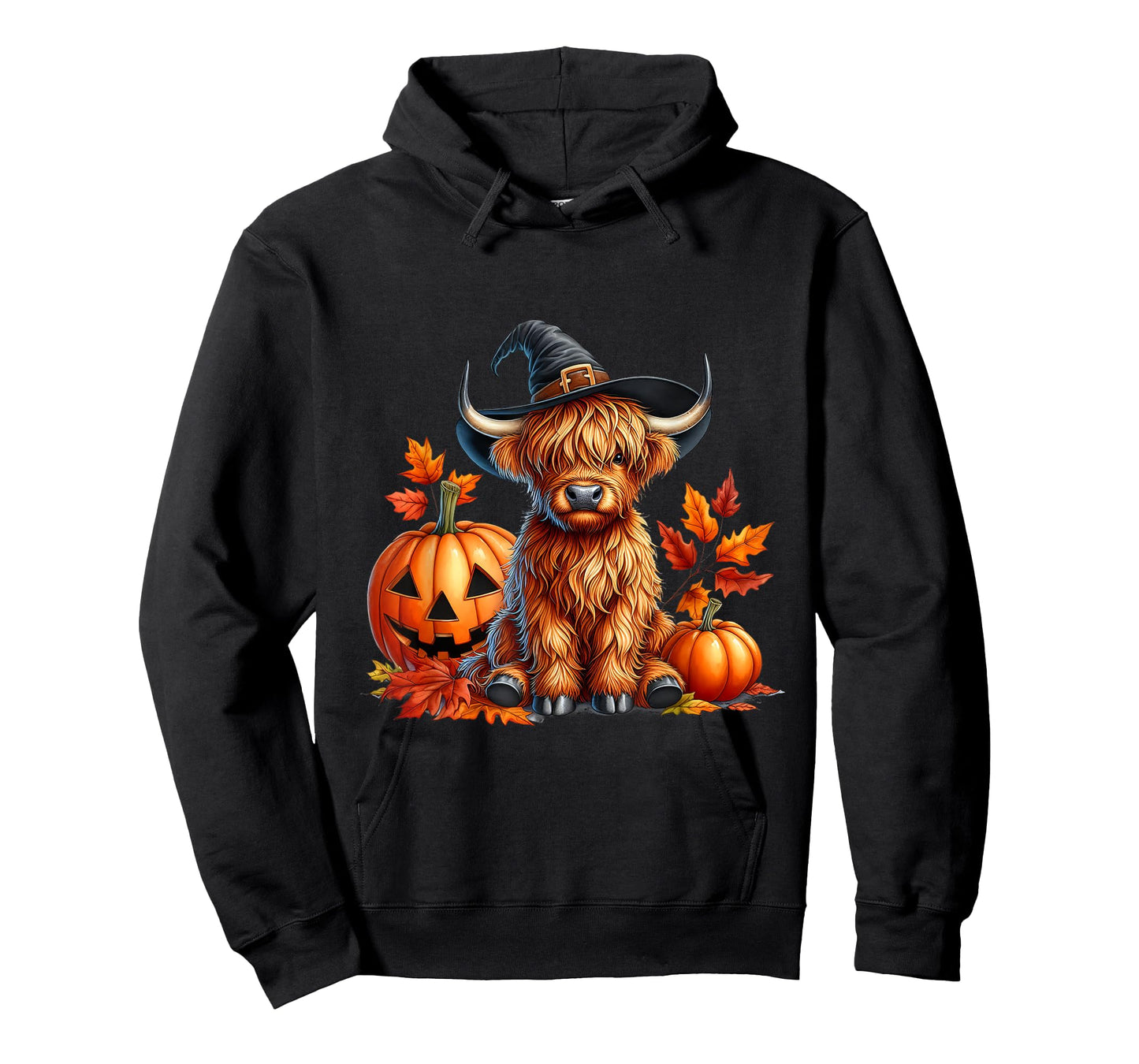 Witchy Cow Halloween Highland Cow Spooky Season Fall Autumn T-Shirt