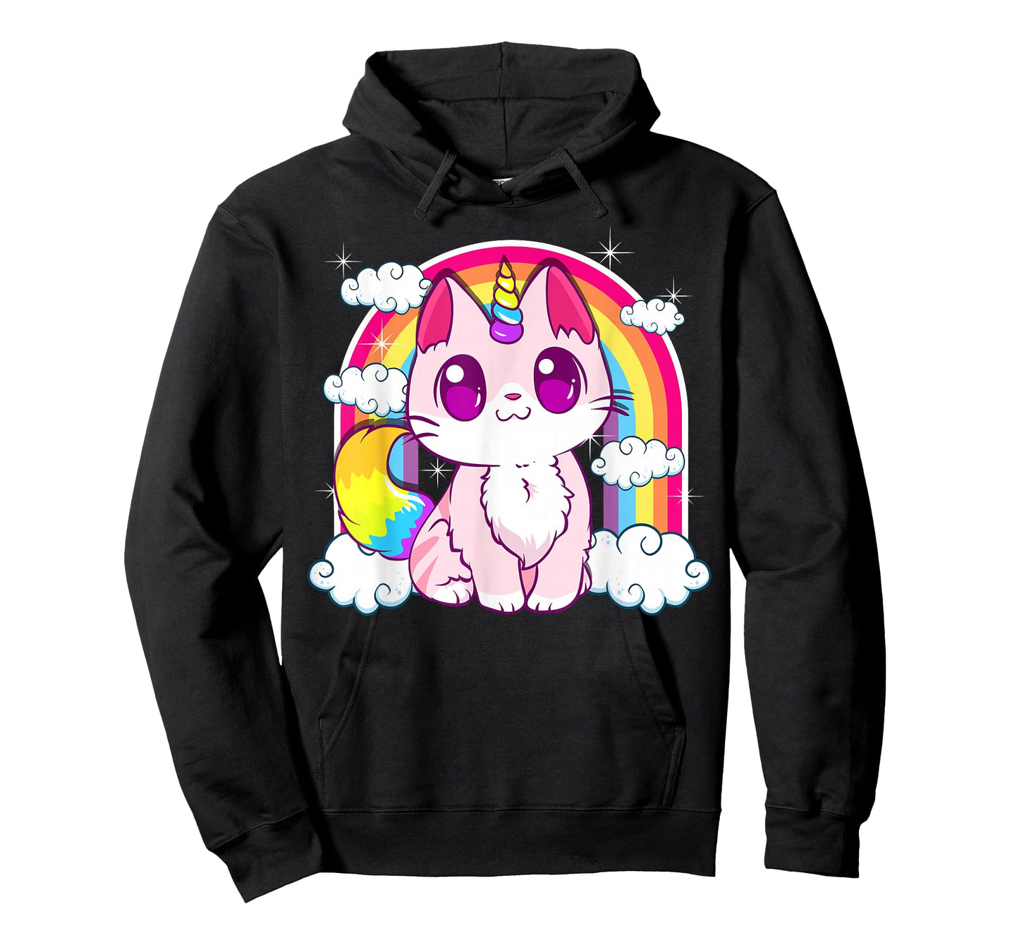 Cute Unicorn Cat Adorable Smiling Rainbow Kitty T-Shirt