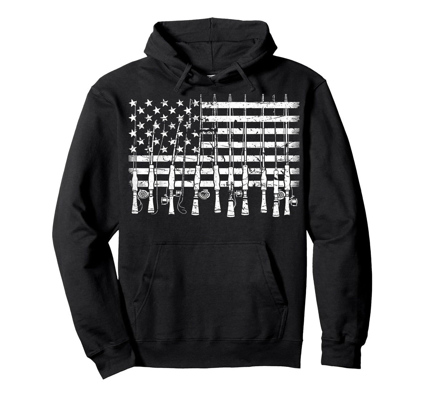 Fishing American Flag Fishing T-Shirt