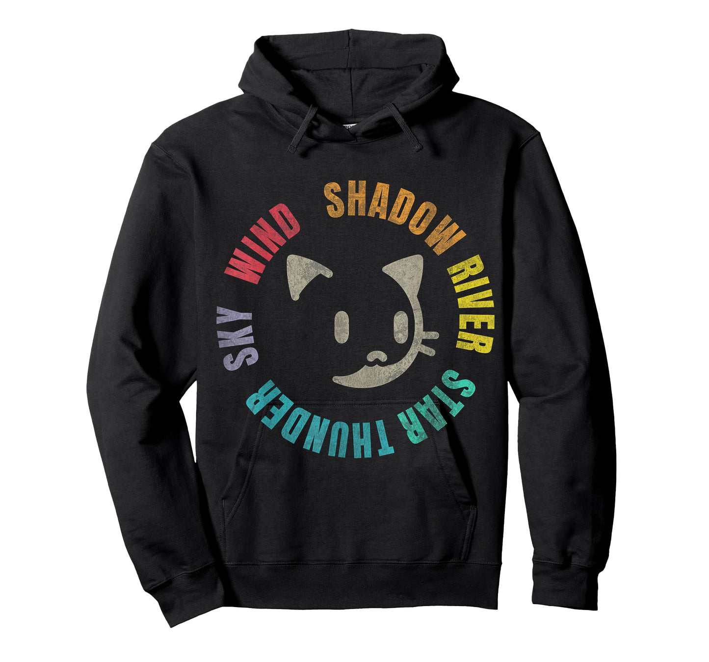Funny Wind Shadow River Star Thunder Sky Cat Feline 2024 T-Shirt