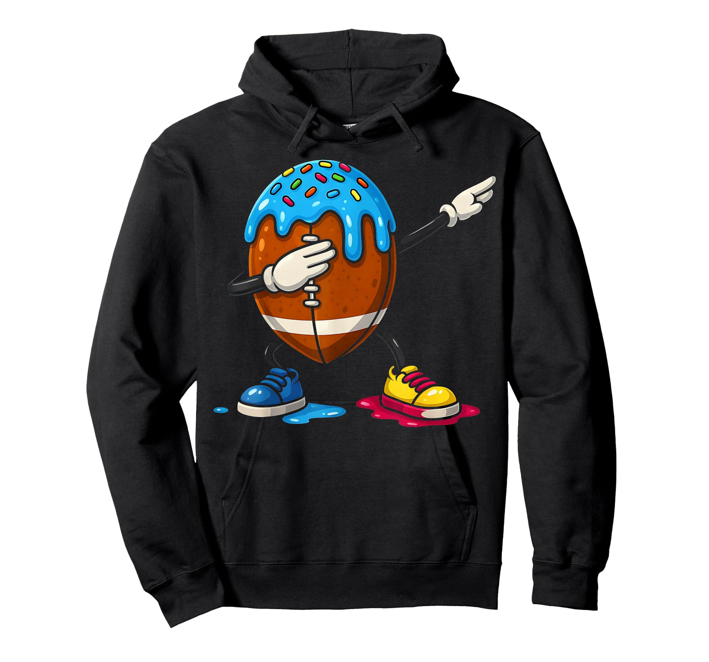Dabbing American Football Ice Cream Drip Boys Football Lover T-Shirt