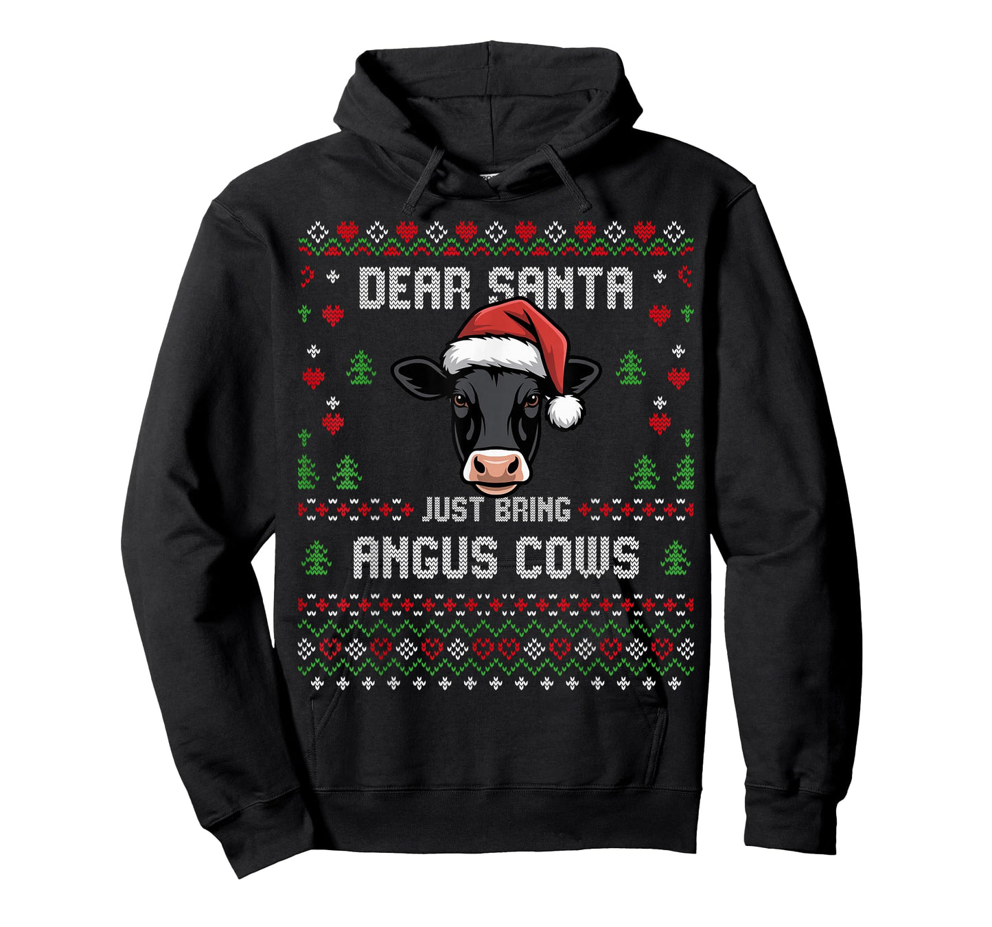 Angus Cows Christmas Beef Cattle Ugly Xmas Sweater Rancher T-Shirt