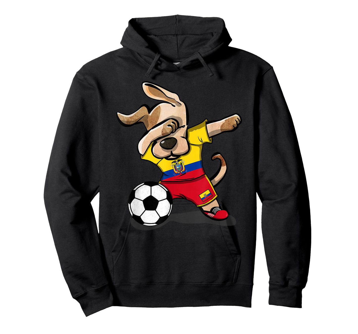 Dabbing Dog Ecuador Soccer Fans Jersey Ecuadorian Football T-Shirt