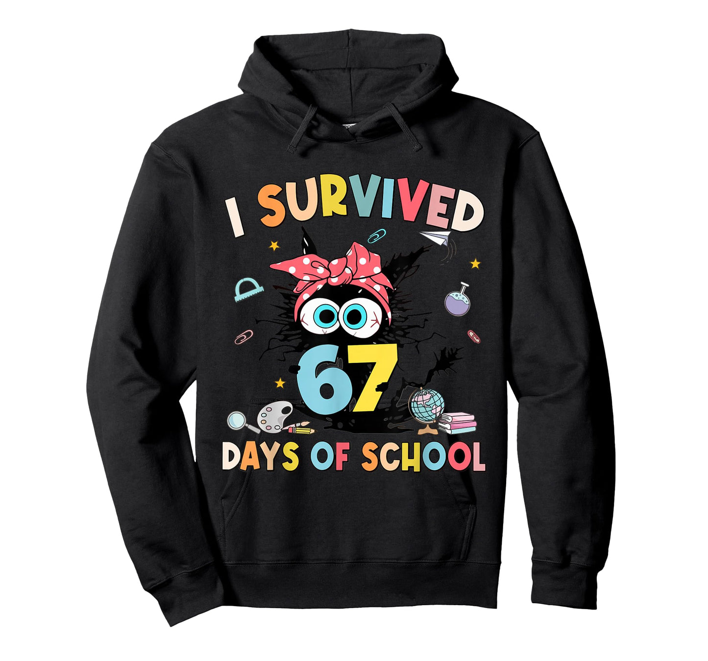 I Survived 67 Days of School Teachers Students Six Seven 90s T-Shirt