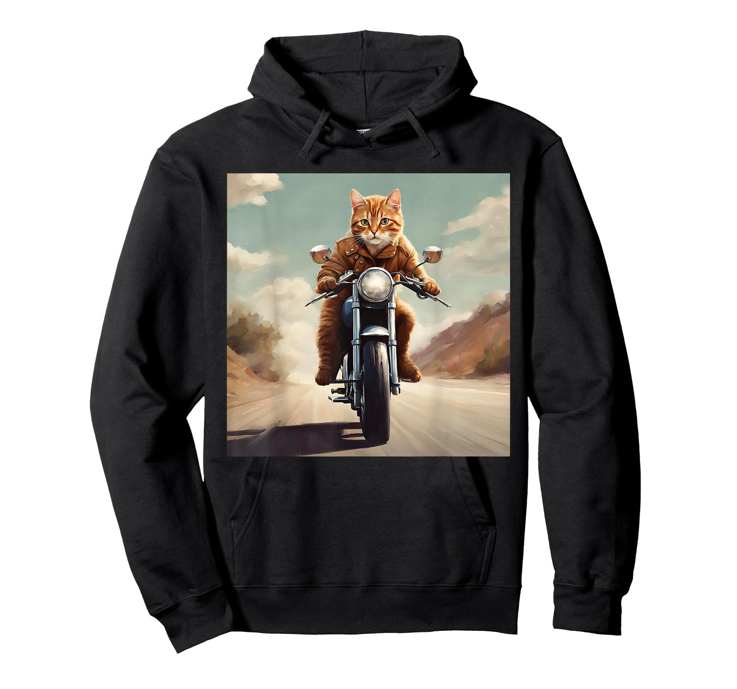 Vintage Cat Motorcycle - Cat Drives Cool Motorcycle Men Women Girls Kids T-Shirt