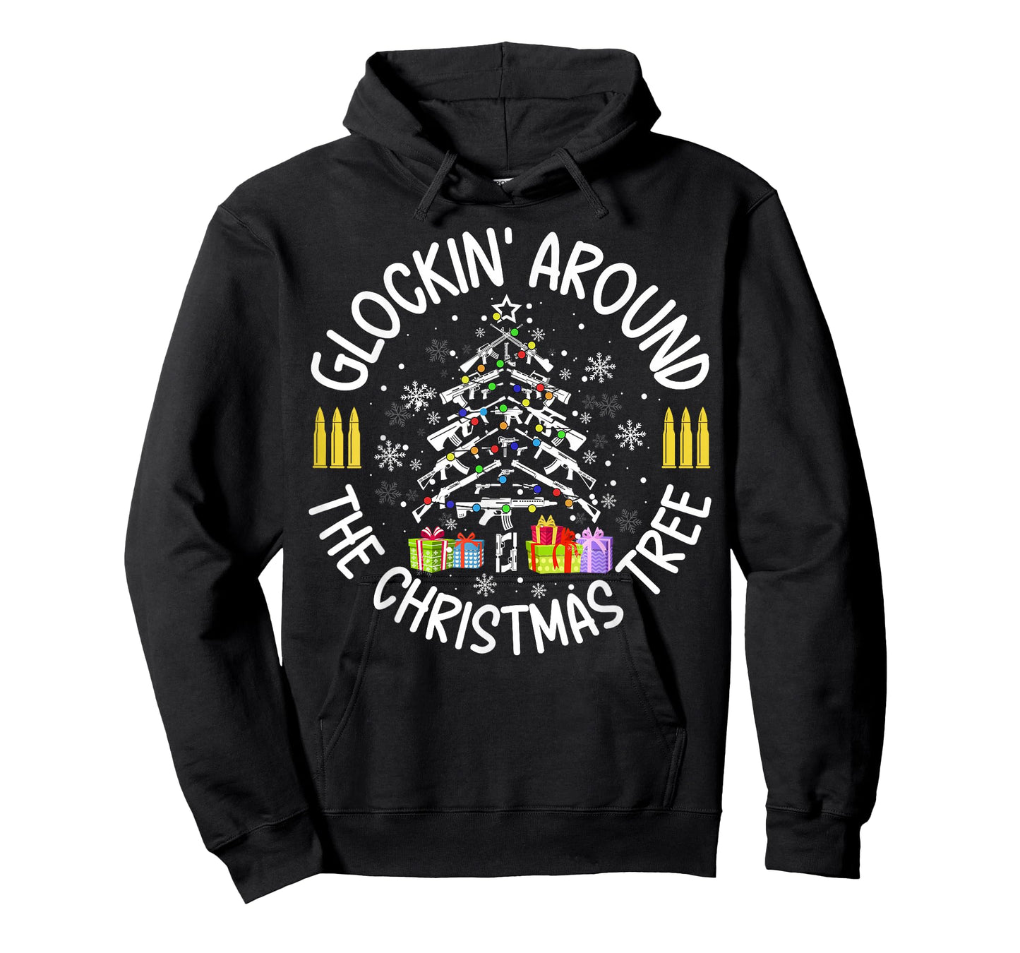 Glockin' Around the Christmas Tree Funny Gun Lover Novelty T-Shirt