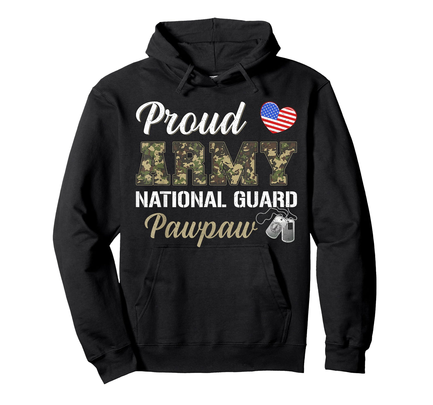 Retro Proud Army National Guard Pawpaw Military Pride Outfit T-Shirt