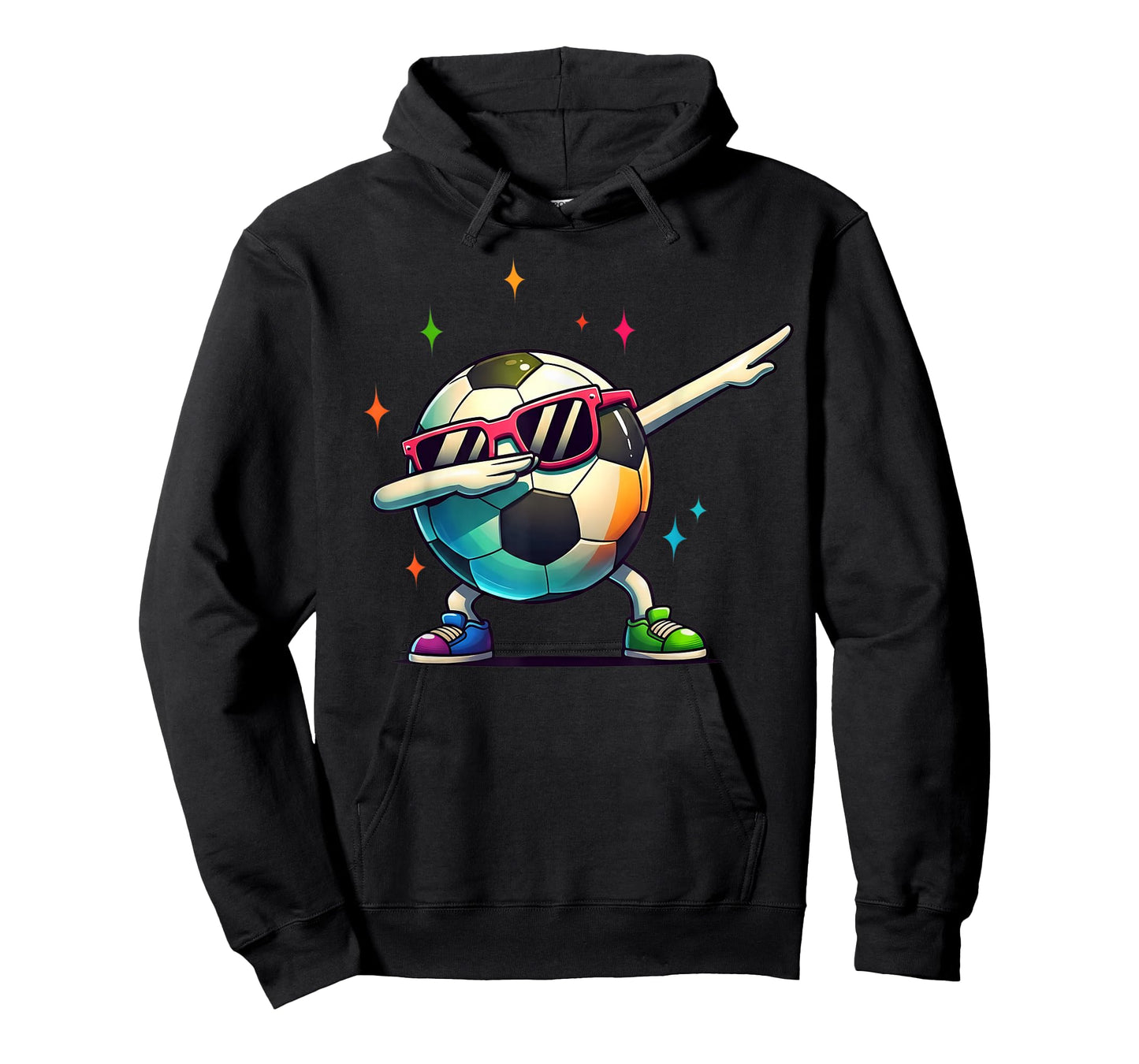 Soccer Ball Dabbing Sunglasses Soccer Player Kids Boys Men T-Shirt