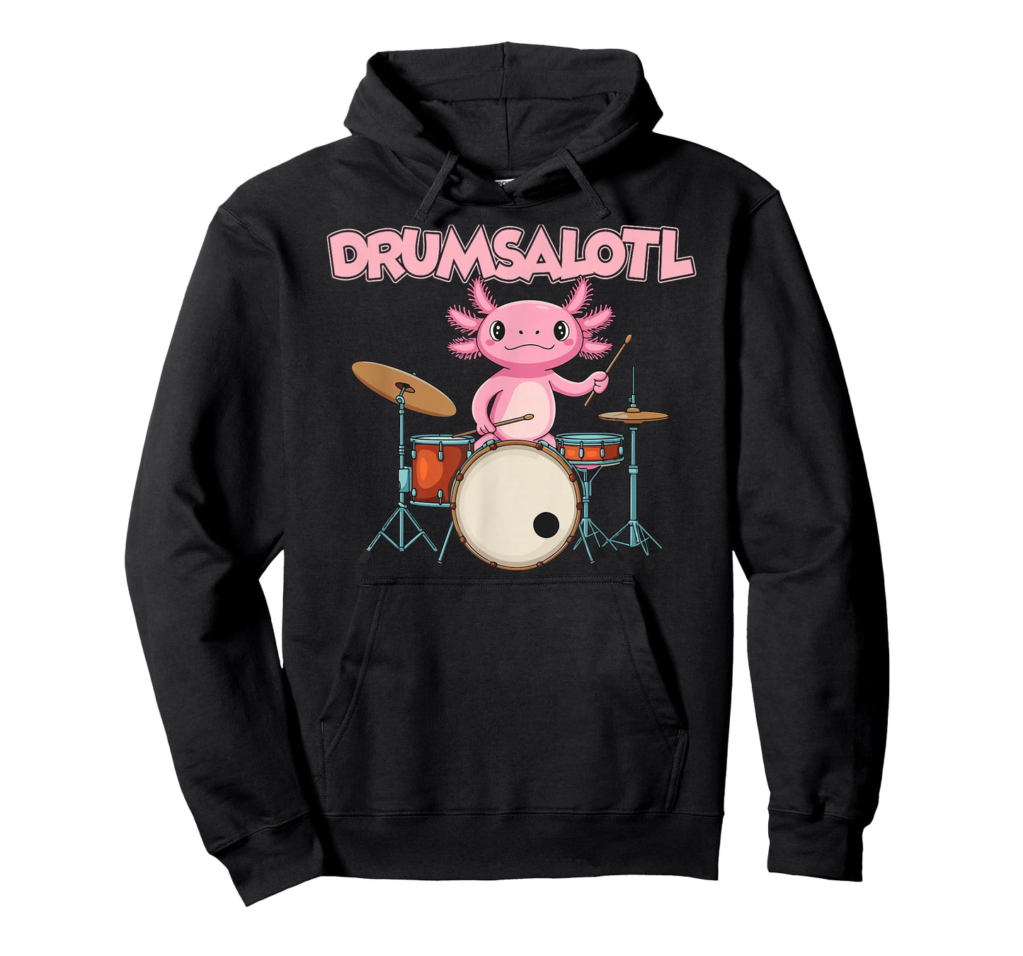 Salamander Drummer Amphibian Drums Drumsalotl Funny Axolotl T-Shirt