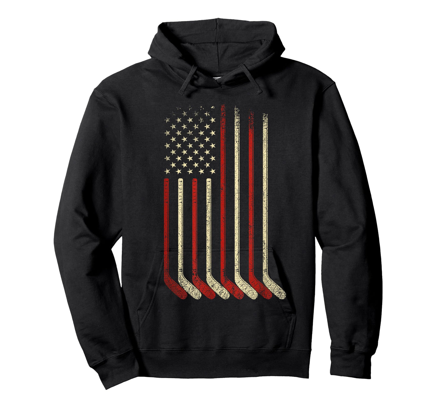 US Flag Patriotic American Hockey Player Ice Hockey T-Shirt