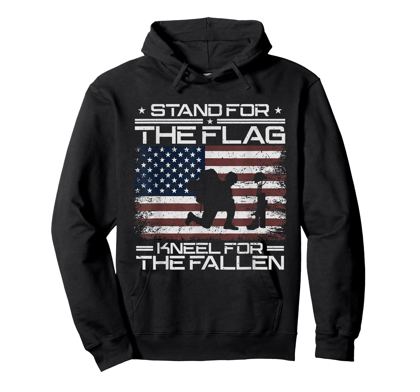 Stand For The Flag Kneel For The Fallen Veteran Patriotic T-Shirt