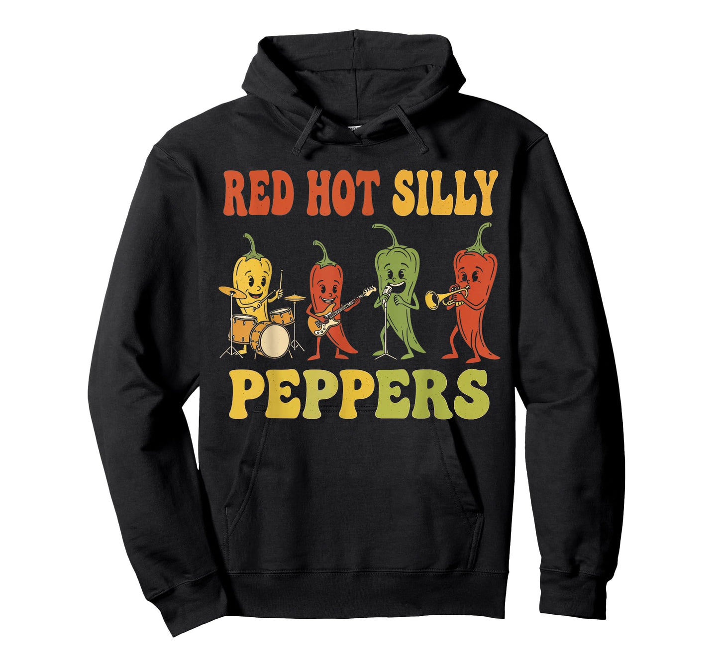 Funny Spicy Red Hot Silly Peppers Band Retro Pepper Music T-Shirt