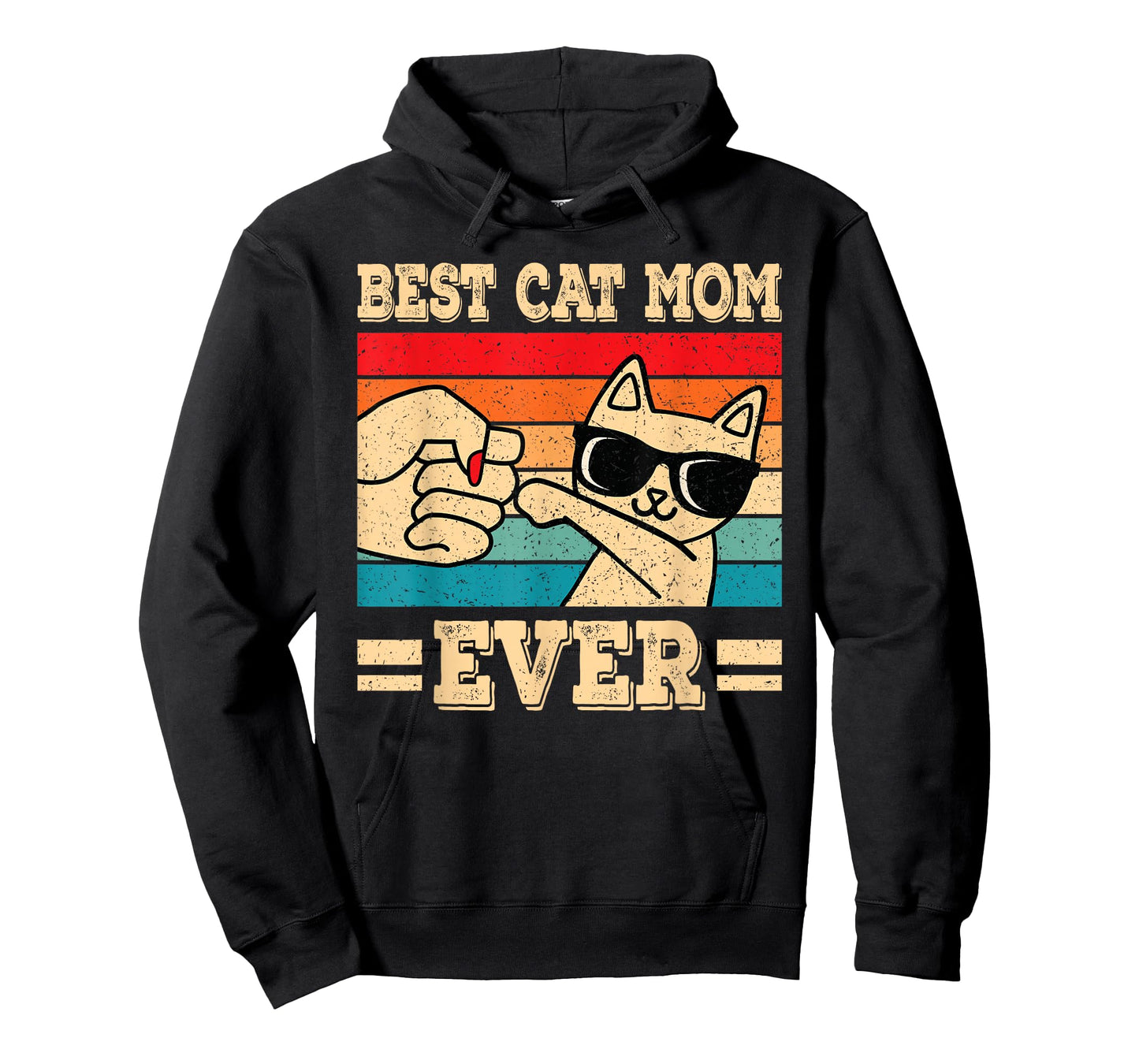 Best Cat Mom Ever Funny Vintage Kitten Lover Retro Women T-Shirt