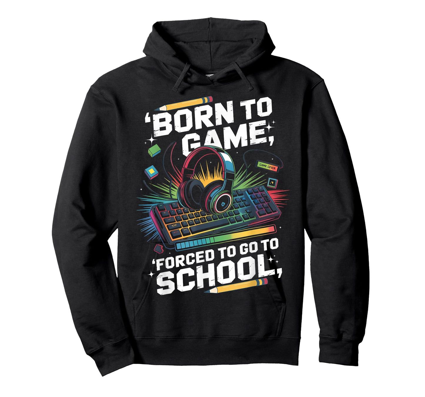 Born to Game Forced to Go to School Funny Back To School Boy T-Shirt