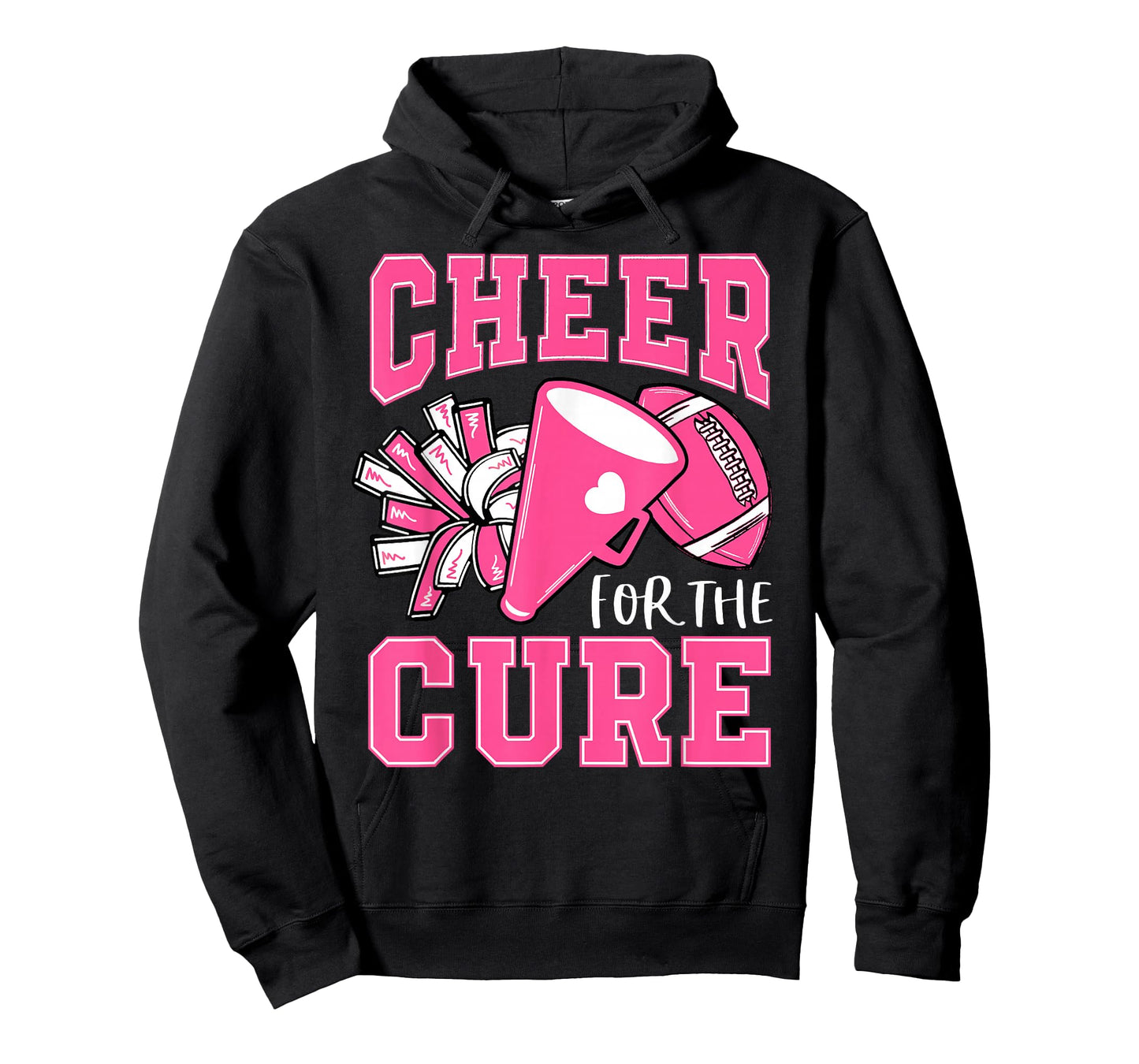 Cheer For The Cure Breast Cancer Awareness Cheerleader Funny T-Shirt
