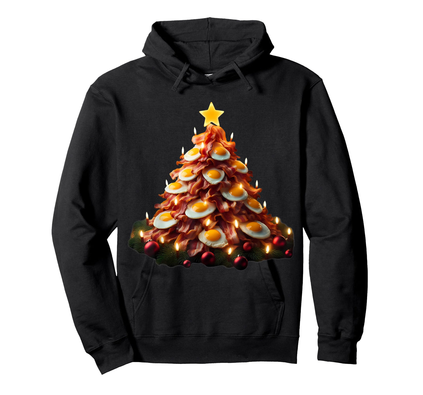 Bacon Christmas Tree With Eggs Carnivore Keto Meat Lover Fun T-Shirt