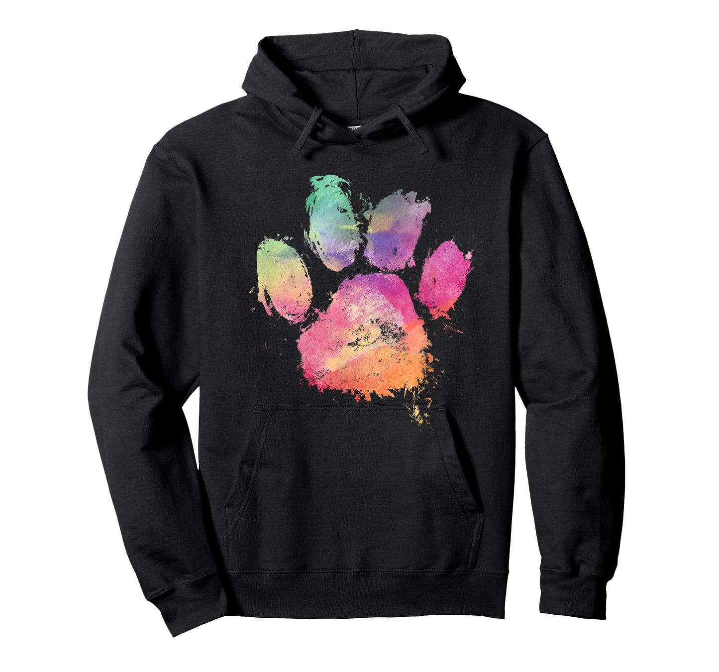 Cat Dog Paw Print Watercolor Rainbow Abstract Animal Lover T-Shirt