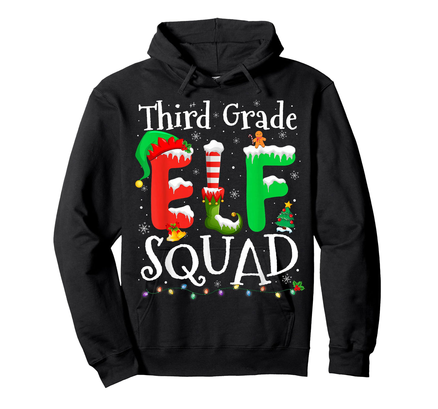3rd Grade Elf Squad Xmas Funny Christmas Third Grade Elf T-Shirt