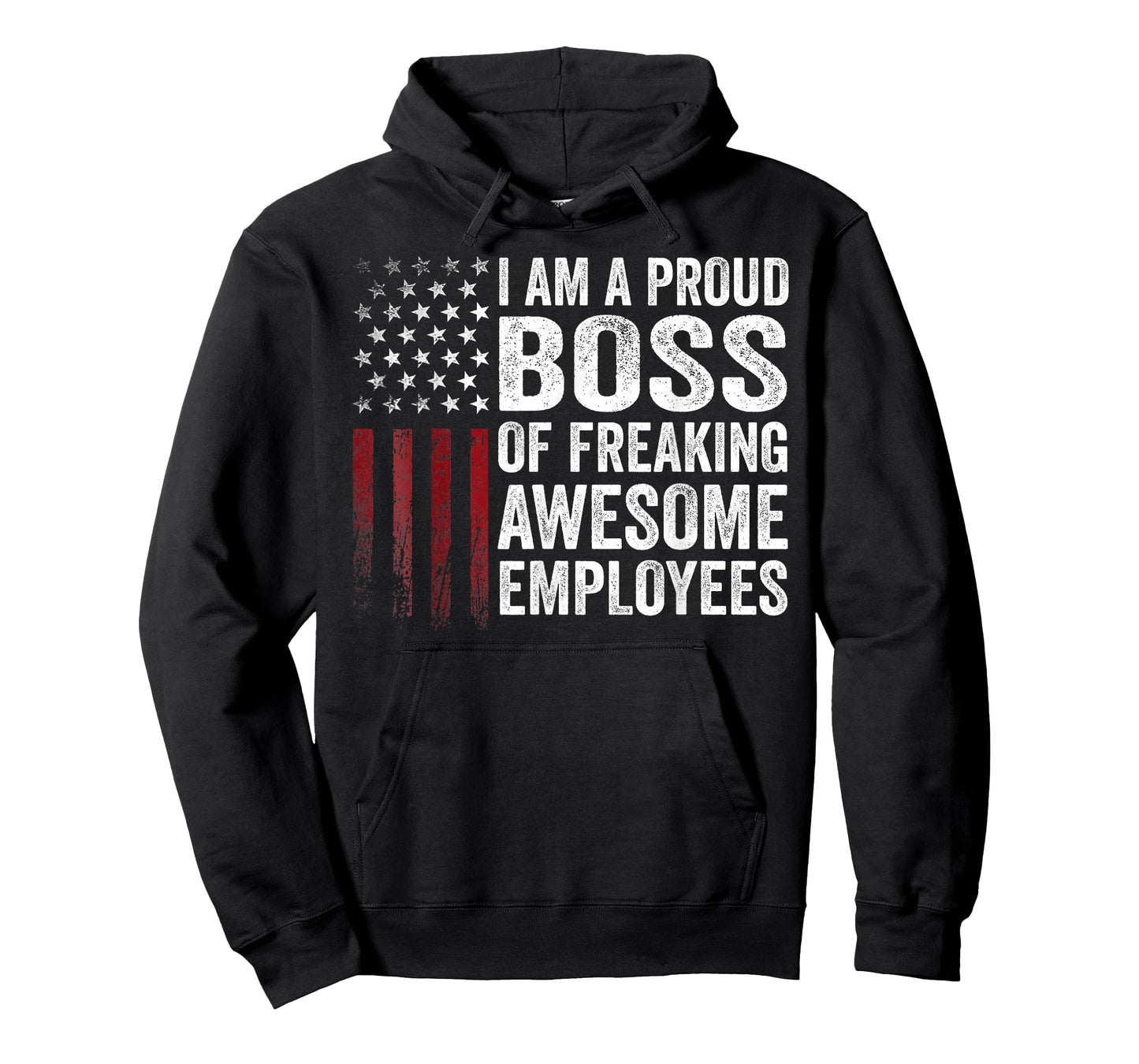 American Flag I'm A Proud Boss Of Freaking Awesome Employees T-Shirt