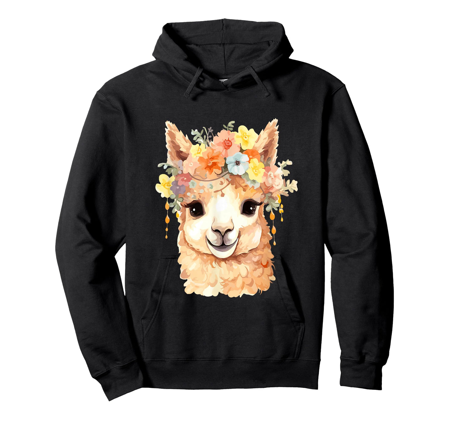 Alpaca with flowers, cute alpaca and llama T-Shirt