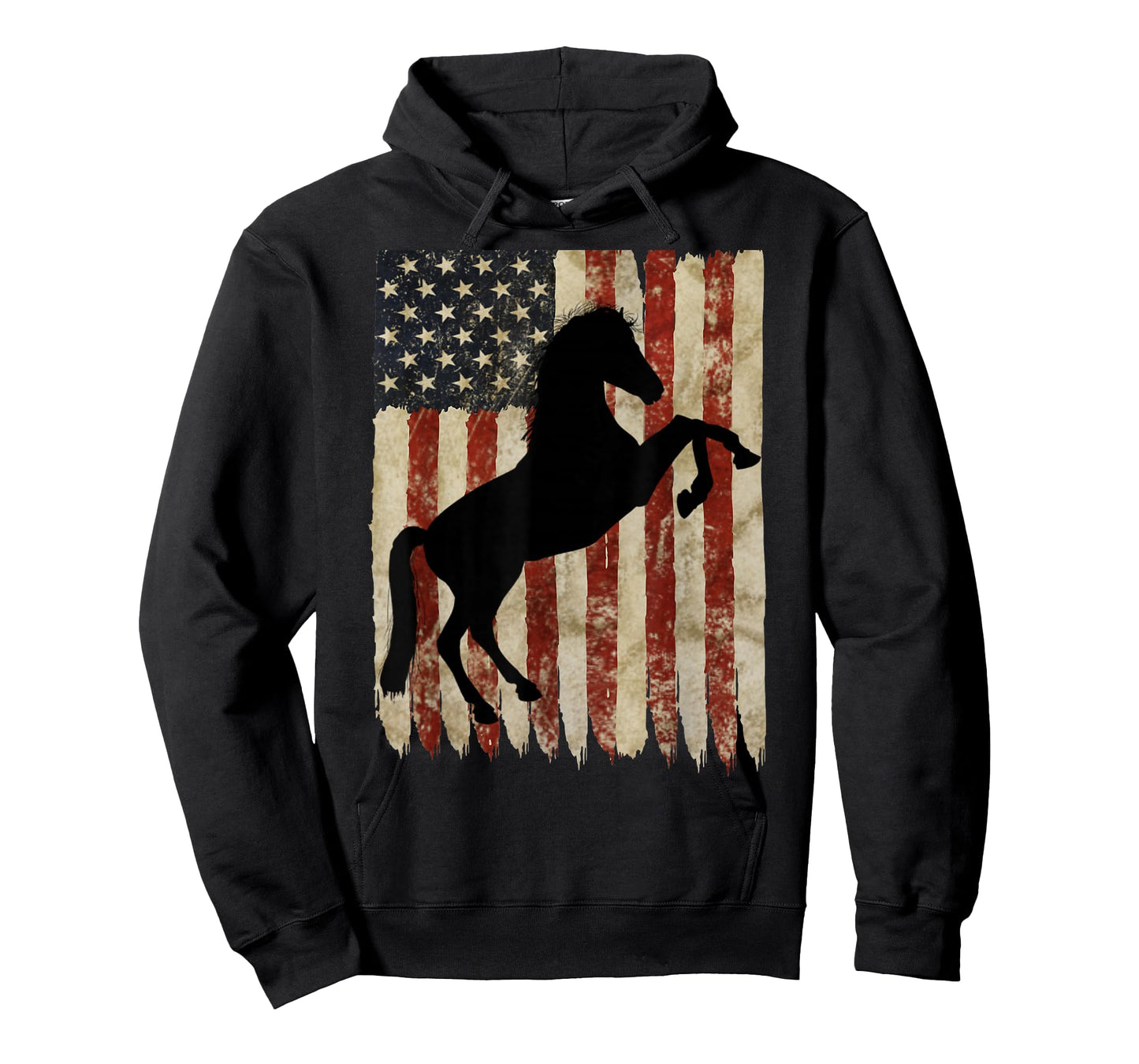 Horse Rider American Flag USA Patriotic Stallion Equestrian T-Shirt