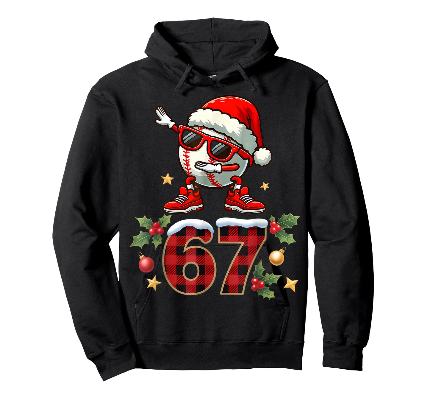 67 Six Seven Meme Christmas Baseball Dabbing Men Boy Kids T-Shirt