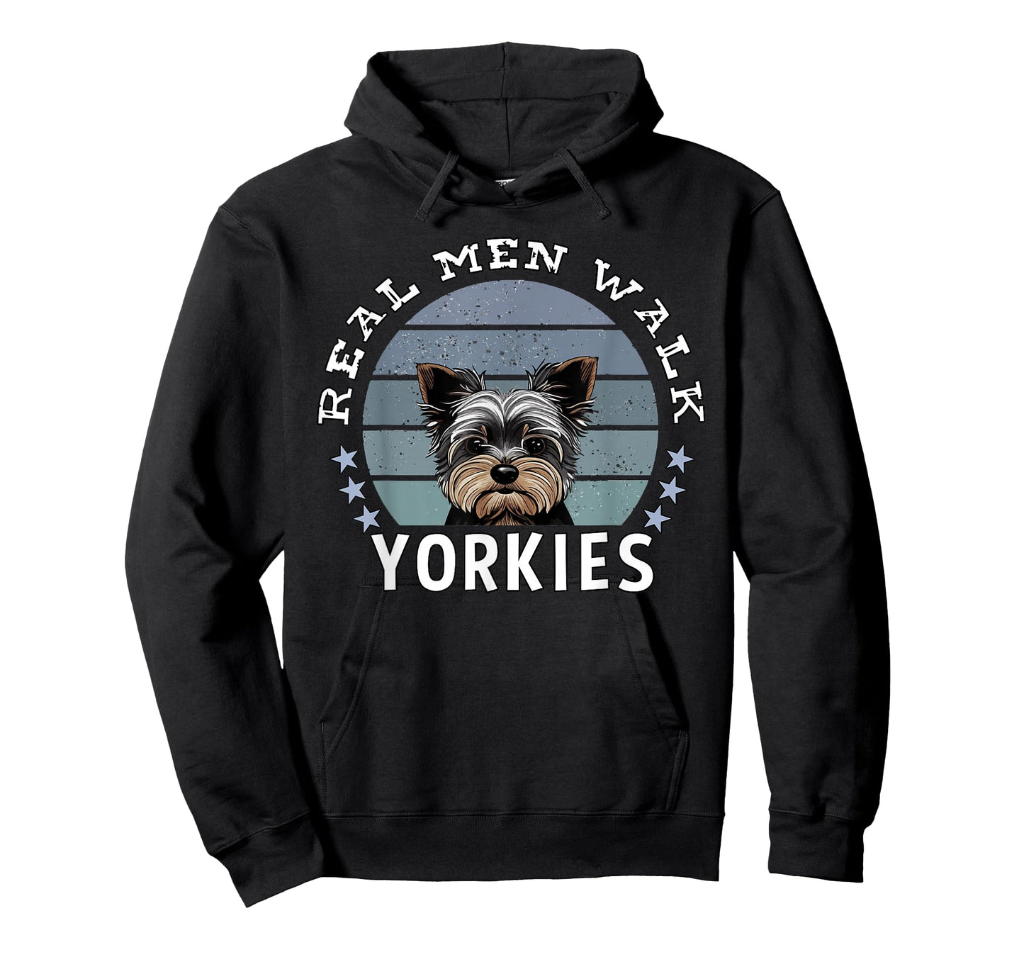 Mens "Real Men Walk Yorkies" Yorkshire Terrier Funny Yorkie Dad T-Shirt