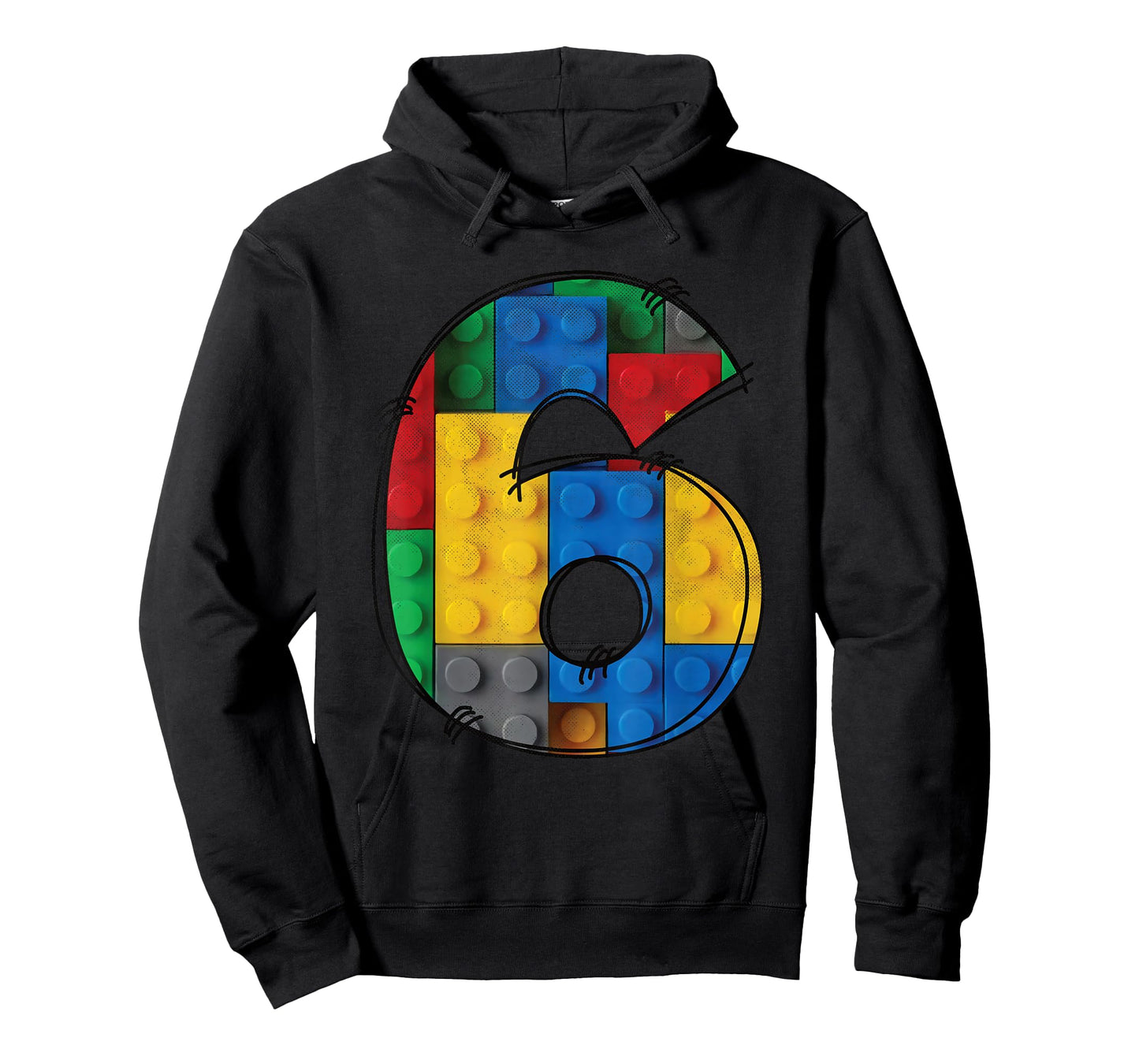 6 Years Old Blocks Building 6th Birthday Kid Master Builder T-Shirt