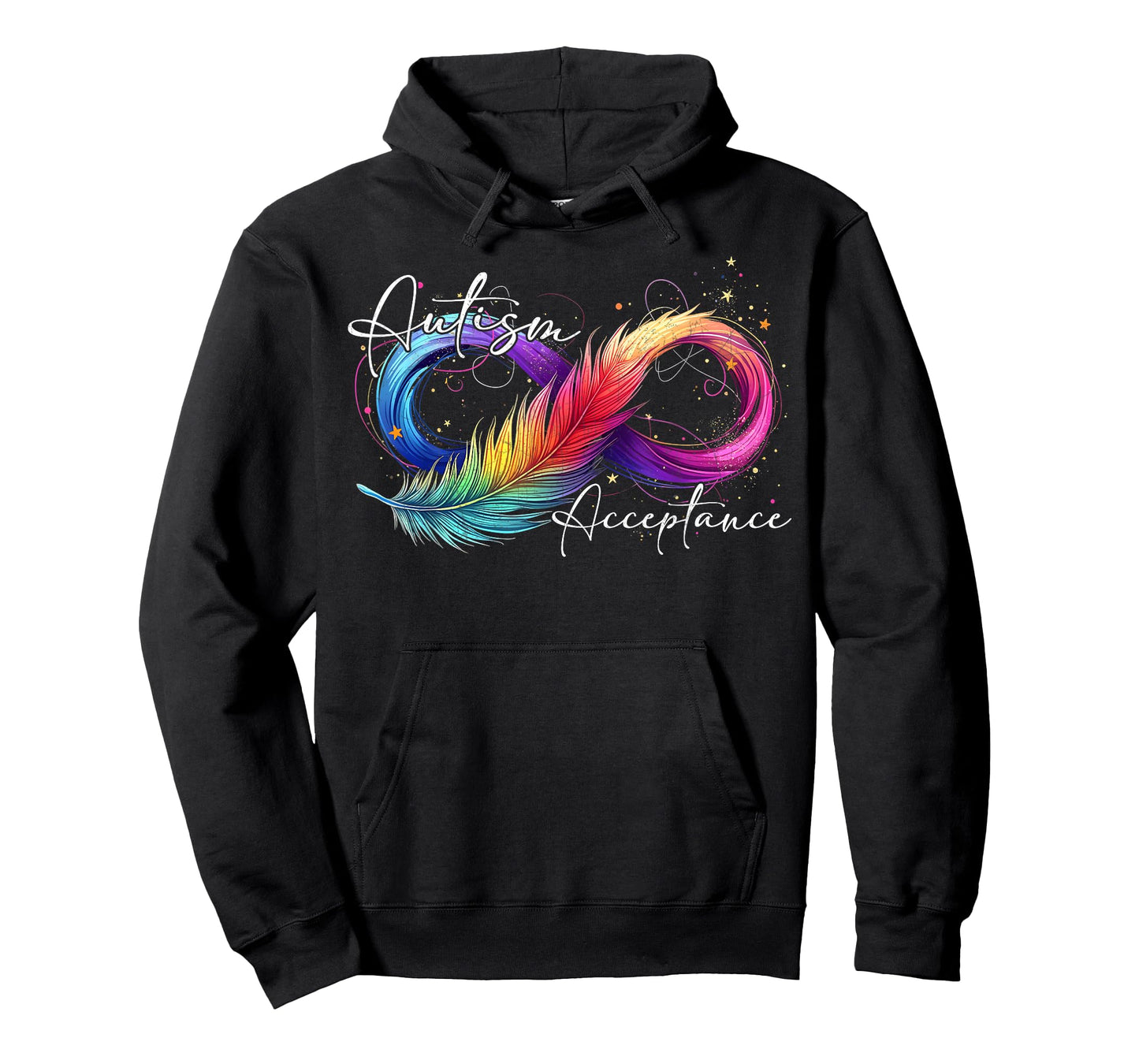 Autism Feather Infinity Rainbow Awareness T-Shirt