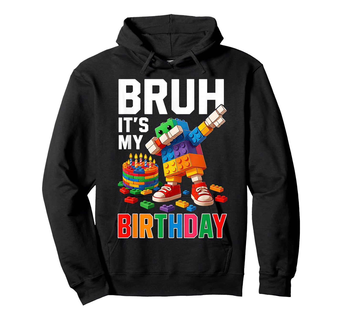 Bruh It's My Birthday Building Bricks Blocks Boys Kids T-Shirt