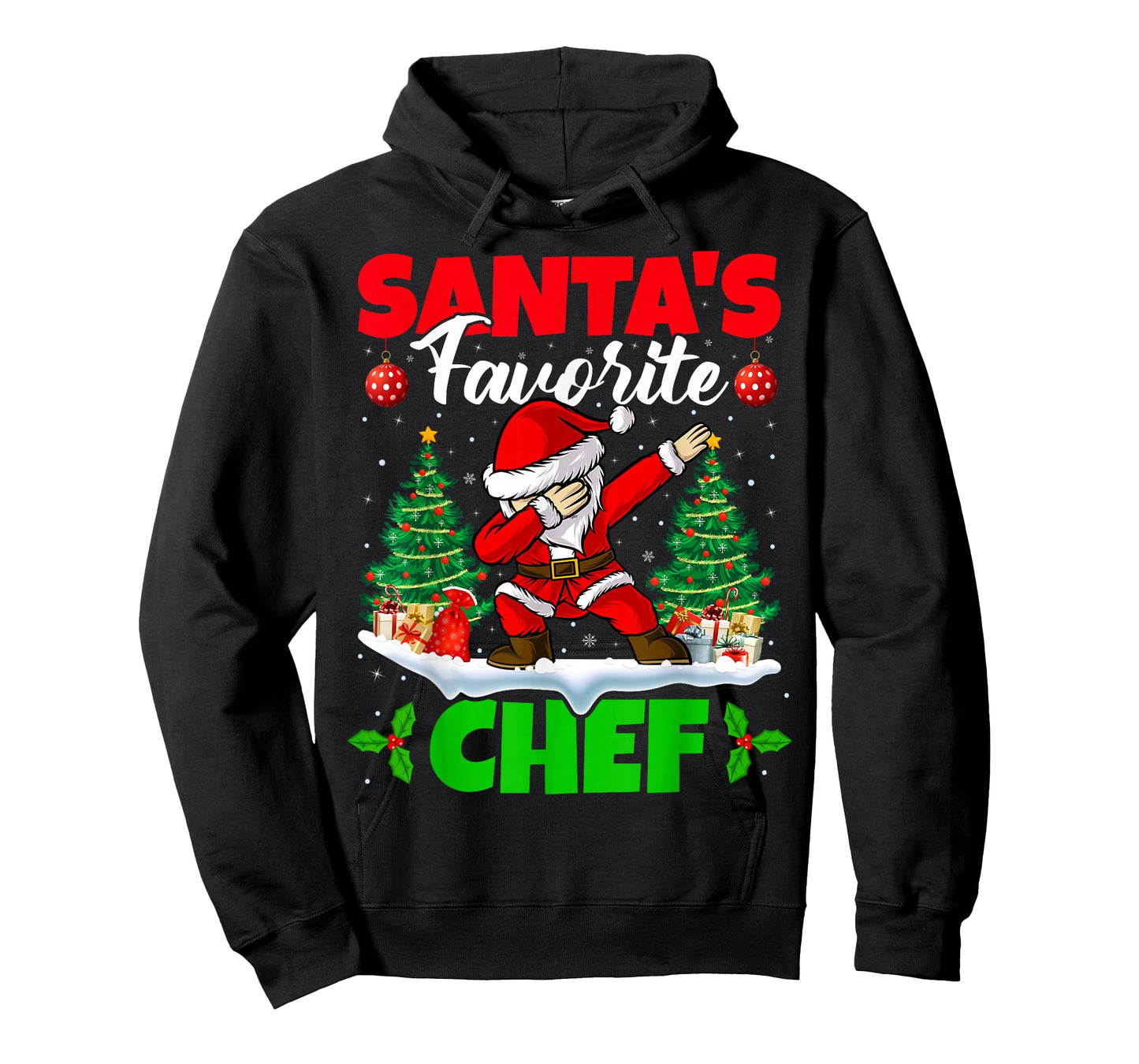 Xmas Dabbing Santa's Favorite Chef Christmas T-Shirt
