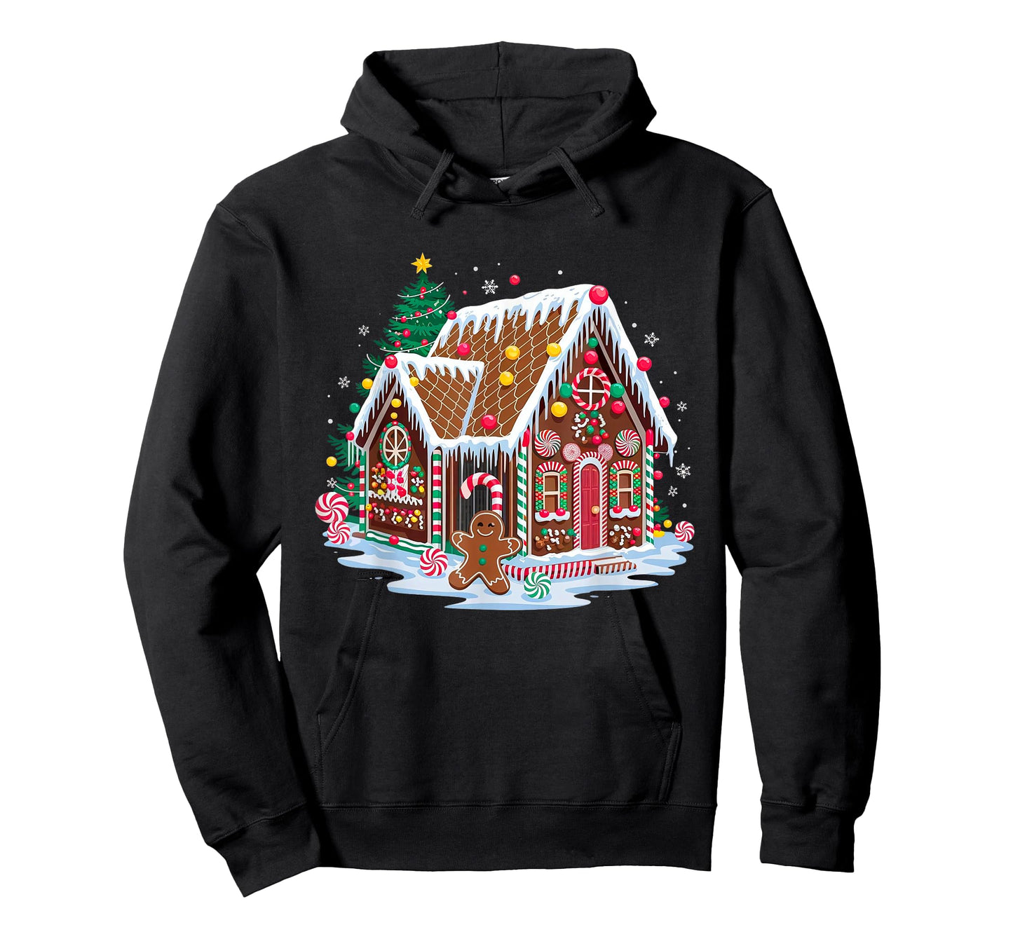 Christmas Gingerbread House Candy Cane X-Mas Pajamas Party T-Shirt