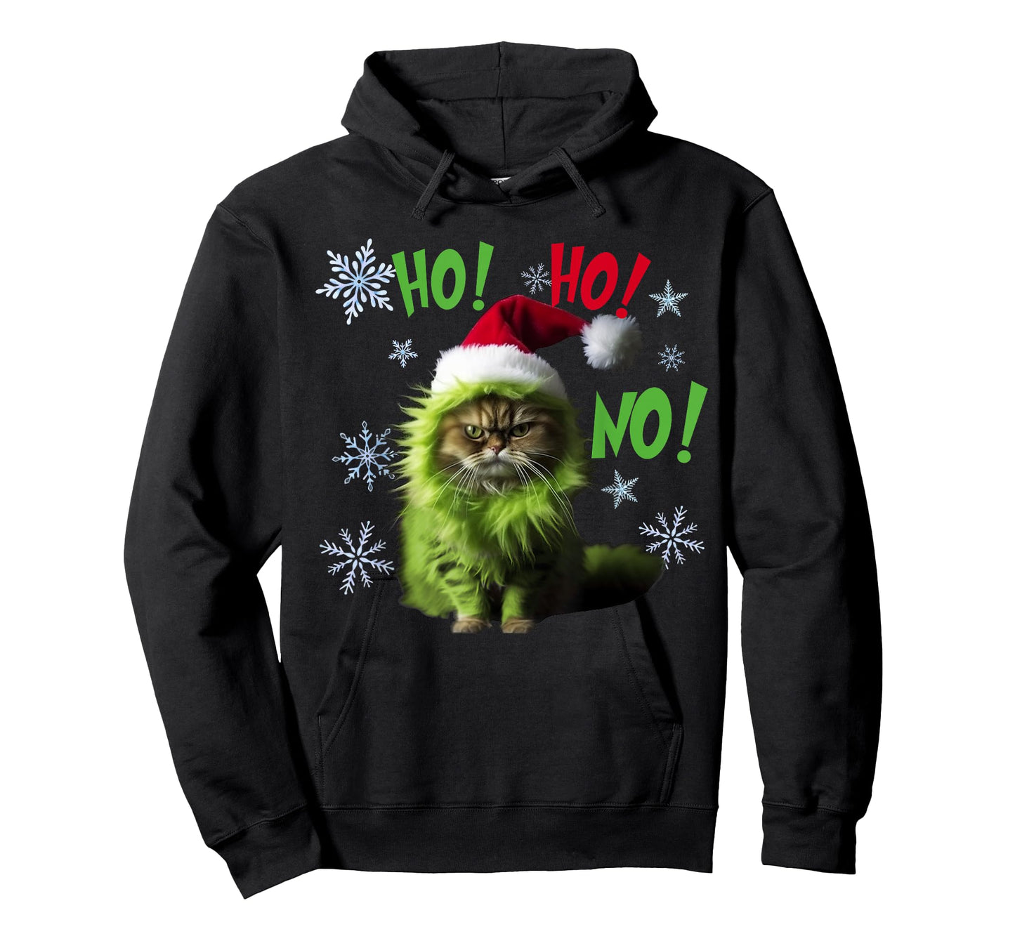 Ho Ho No - Funny Bad Cat Christmas T-Shirt