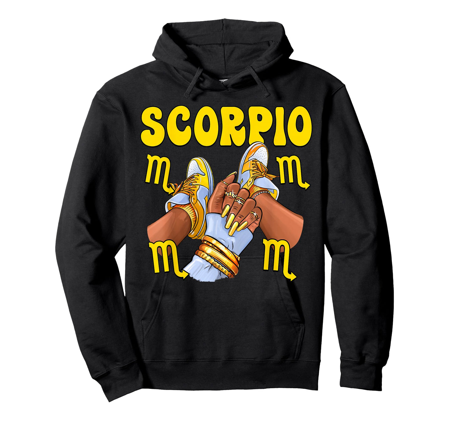 Scorpio Black Girl Women Shoes Sneakers Zodiac Sign T-Shirt