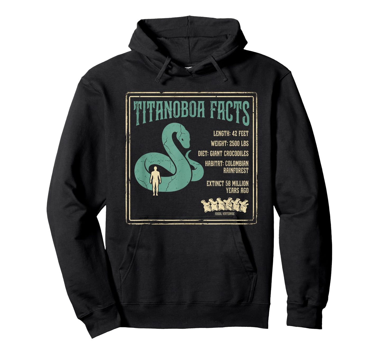 Titanoboa Facts Prehistoric Snake Fossil T-Shirt