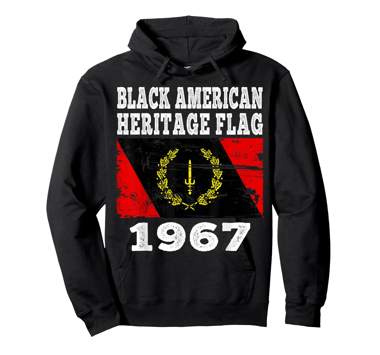 Black American Heritage Flag 1967 Vintage T-Shirt