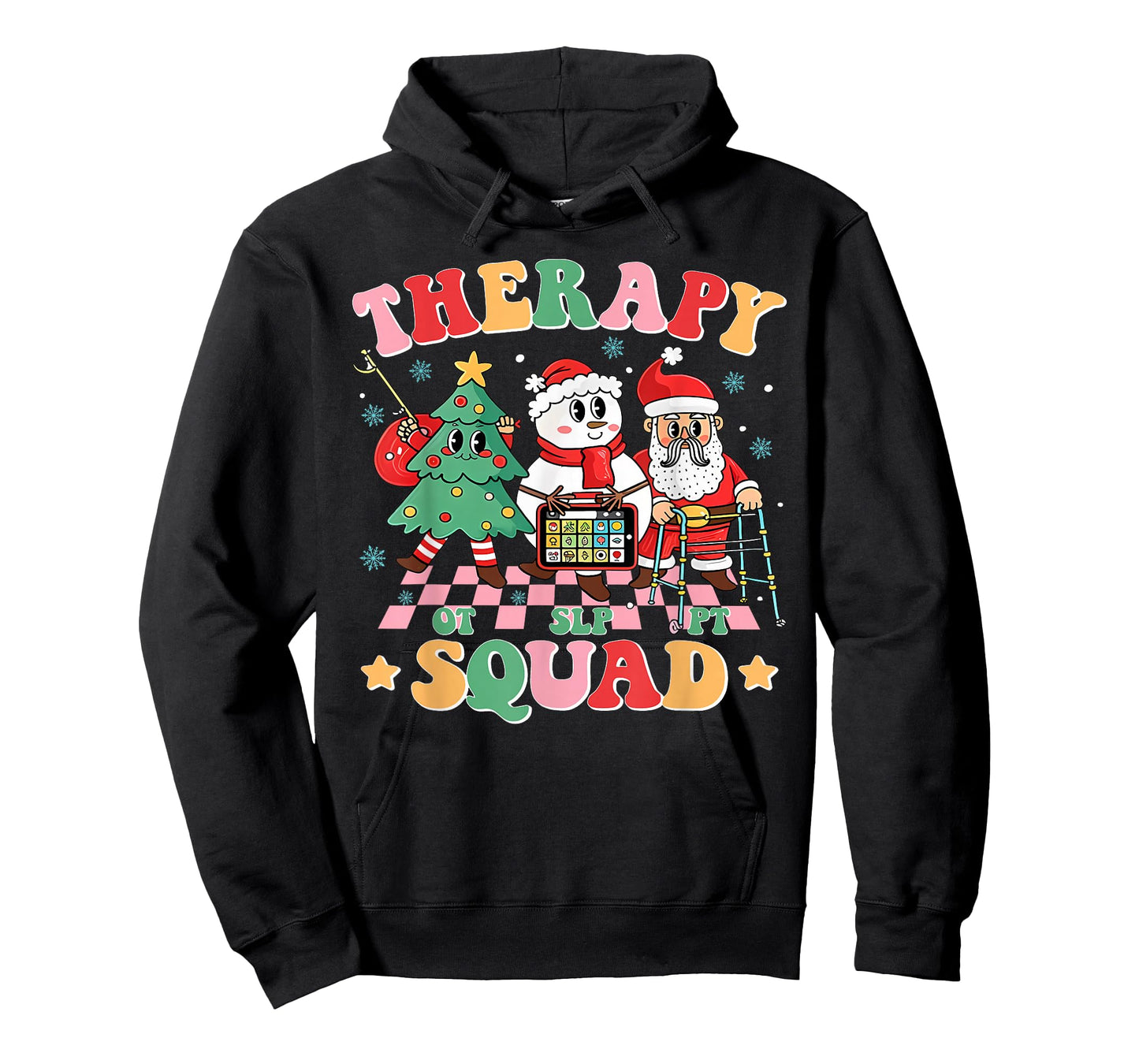Therapy Squad SLP OT PT Christmas Funny Teacher Crew T-Shirt