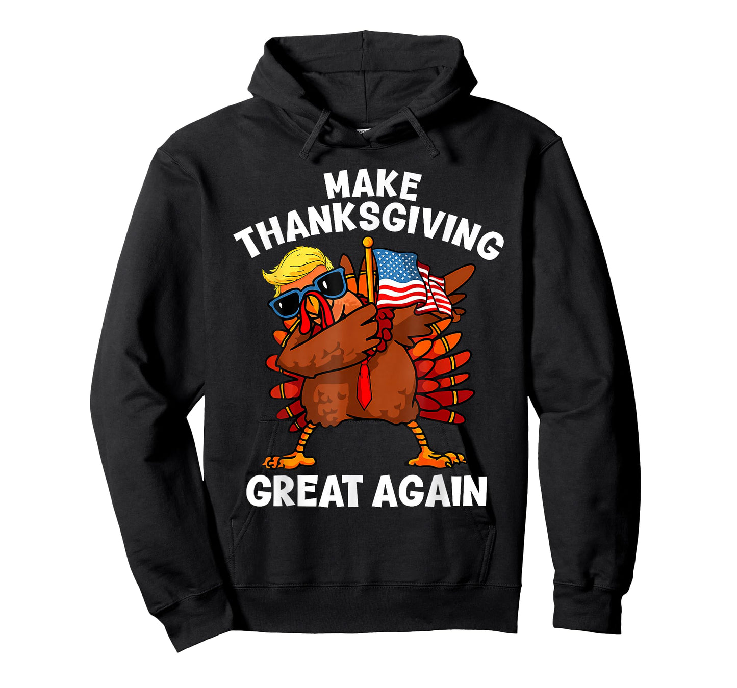 Make Thanksgiving Great Again Dabbing Turkey Trump American T-Shirt