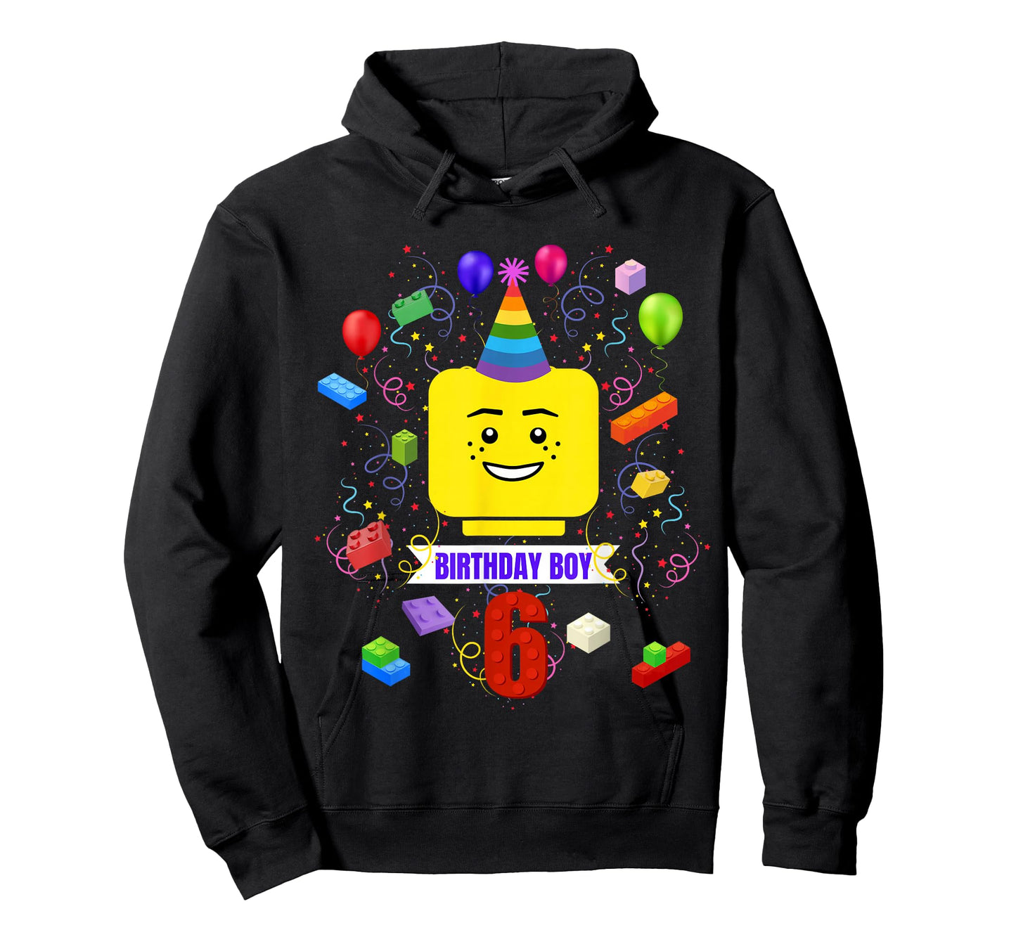 Building Bricks 6th Birthday Boy 6 Master Builder Blocks T-Shirt