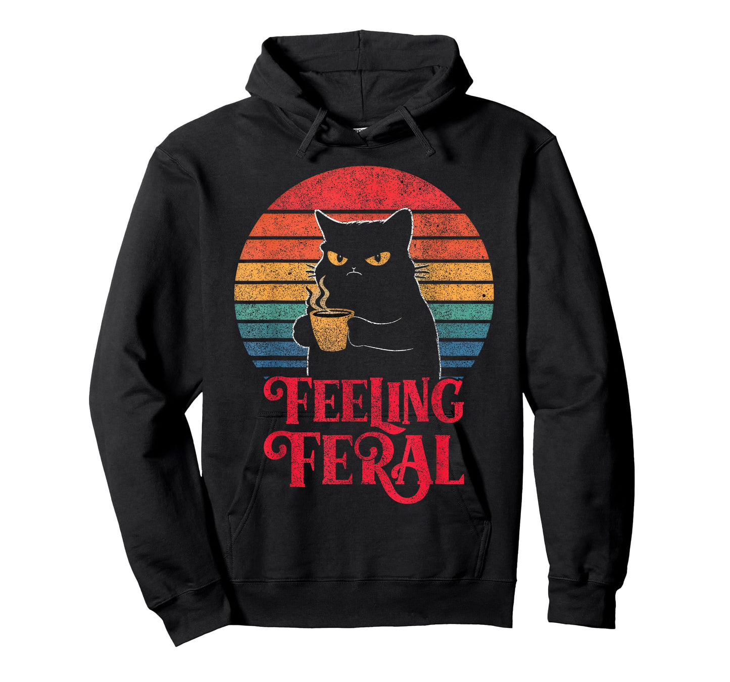 Feeling Feral Funny Summer Cat Lover Design For Girls, Women T-Shirt