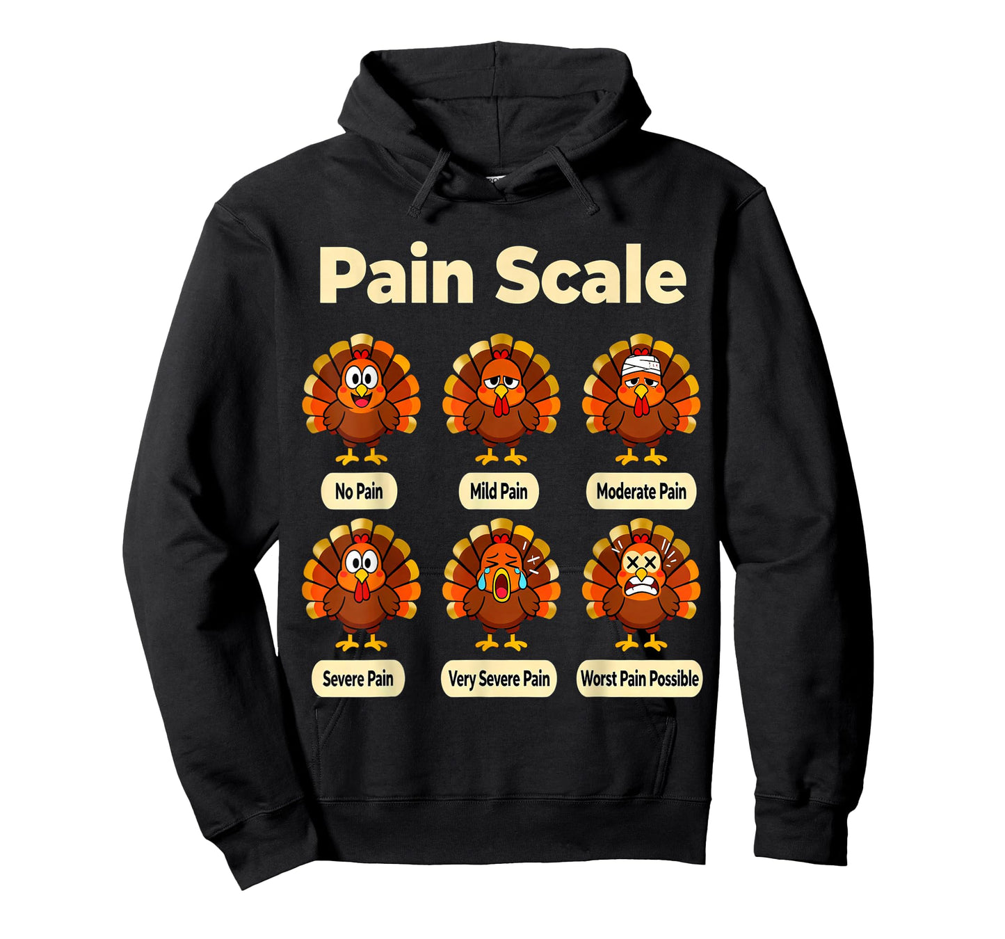 Fall CNA Funny Turkey Pain Scale ER Thanksgiving Nurse Humor T-Shirt
