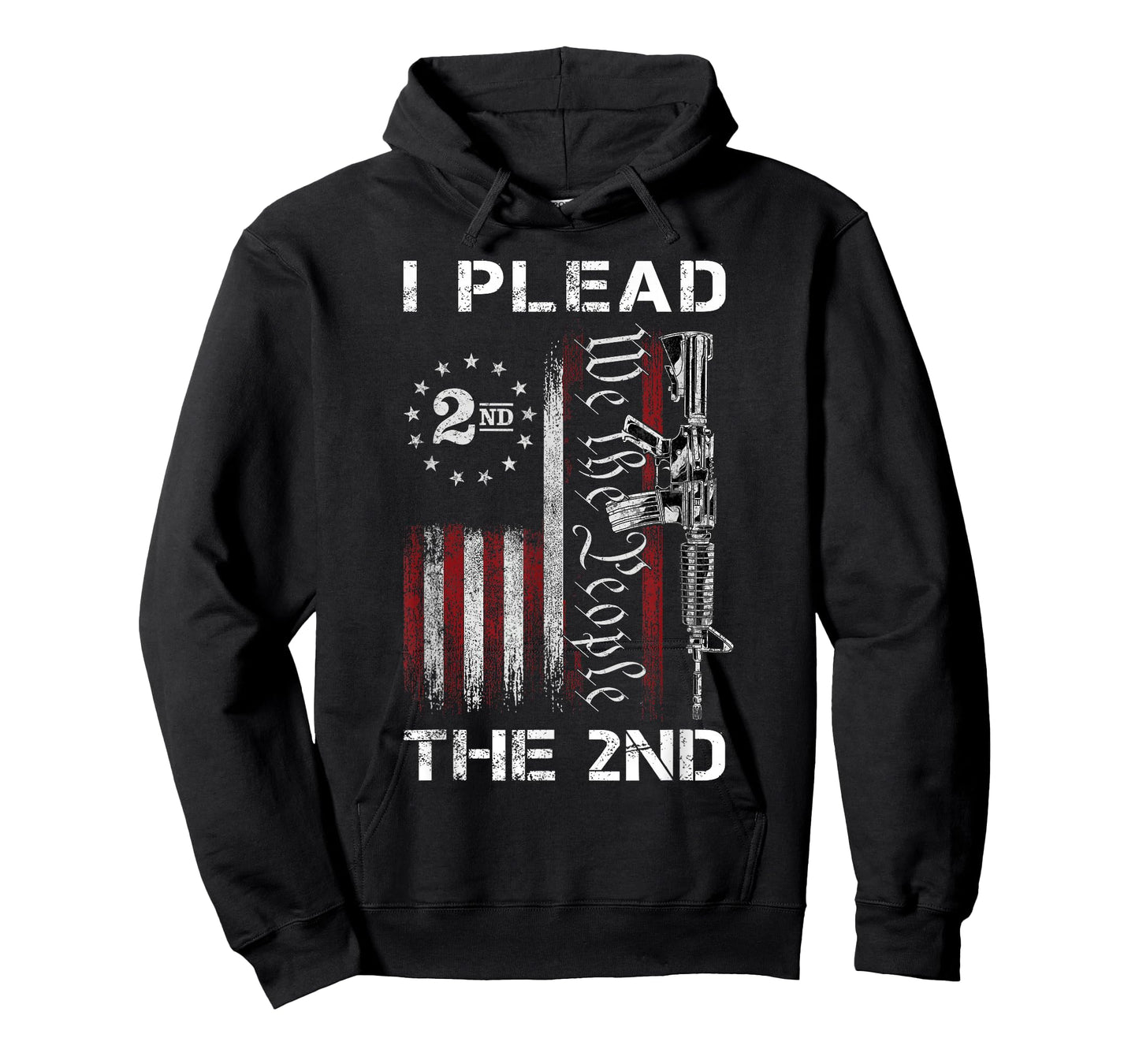 I Plead The 2nd We The People USA Flag AR-15 Rifle T-Shirt