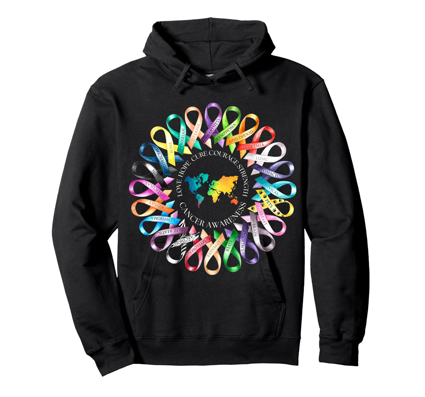 All Cancer Matters Survivors Awareness Fight Ribbon Support T-Shirt